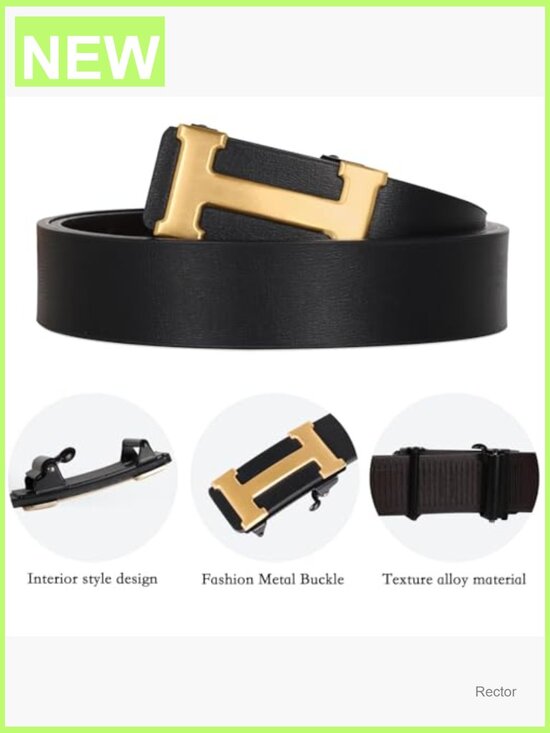 Men\'s & Women\'s Dress Belt Automatic Buckle, Adjustable Length Faux Leather main image 7